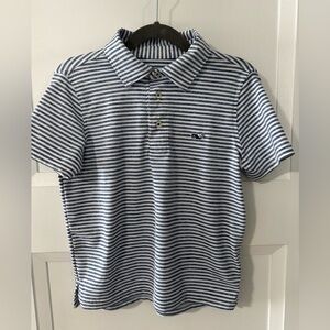 Vineyard Vines Boys' Blue & White Striped Polo Shirt size 6